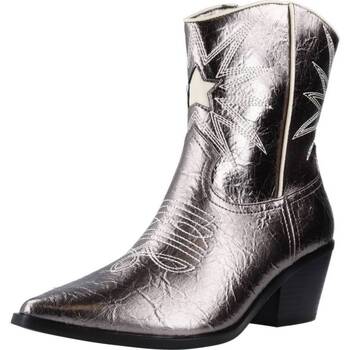 Chaussures Femme Bottes La Strada WESTERN BOOTIE Argenté