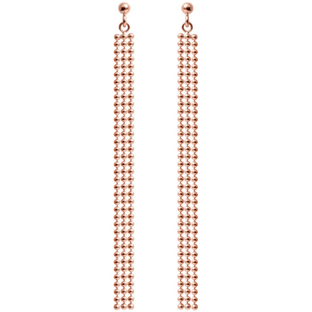 Montres & Bijoux Femme Boucles d'oreilles Orusbijoux Boucles D'oreilles Argent Rose Chaine Boules Rose