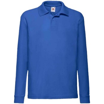 Vêtements Enfant Polos manches longues Fruit Of The Loom SS45B Bleu