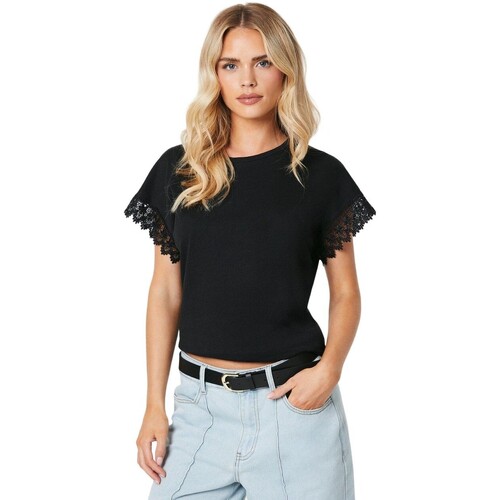 Vêtements Femme T-shirts manches longues Dorothy Perkins DP6076 Noir