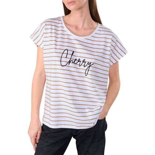 Vêtements Femme T-shirts manches courtes Le Temps des Cerises 170700VTAH24 Beige