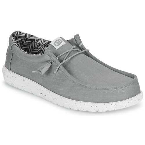 Chaussures Homme Slip ons HEYDUDE Wally Stretch Canvas Gris