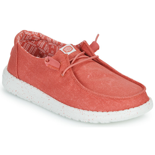 Chaussures Femme Slip ons HEYDUDE Wendy Stretch Canvas Rouge