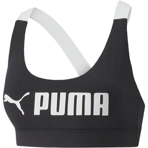 Vêtements Femme Brassières de sport Puma Mid Impact Fit Bra Black Noir