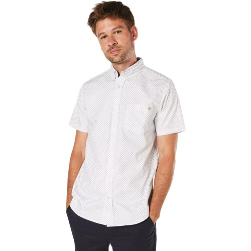 Vêtements Homme Chemises manches courtes Maine DH7469 Blanc