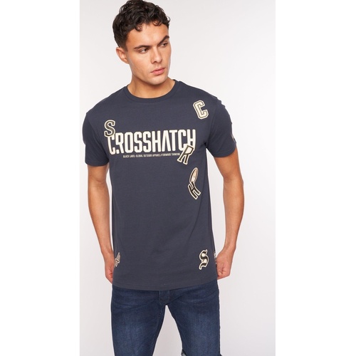 Vêtements Homme T-shirts manches longues Crosshatch Doddington Bleu