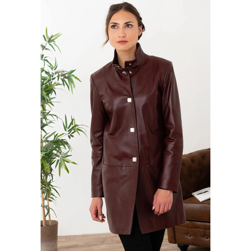 Vêtements Femme Vestes en cuir / synthétiques Cityzen SANDRINA BORDEAUX Rouge