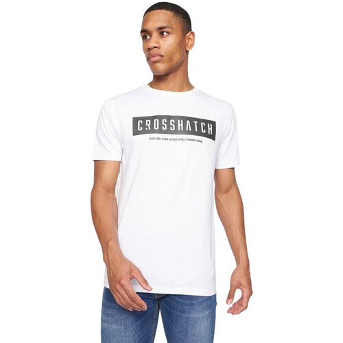 Vêtements Homme T-shirts manches longues Crosshatch Selworthy Blanc