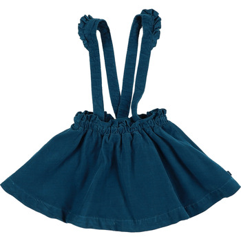 Vêtements Fille Jupes Obaibi Jupe velours bretelles bleu Bleu