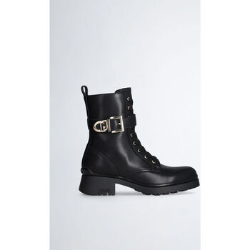 Chaussures Femme Bottines Liu Jo Rangers en cuir véritable Noir