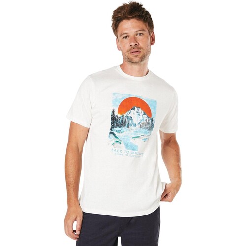 Vêtements Homme T-shirts manches longues Maine Back To Nature Blanc