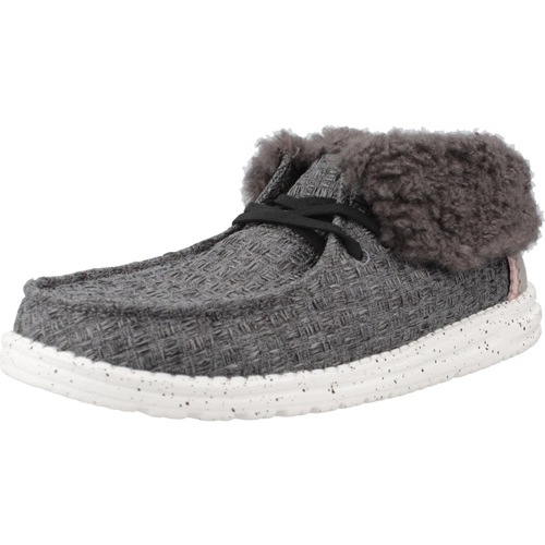 Chaussures Femme Derbies HEYDUDE WENDY FOLD STITCH COZY Gris