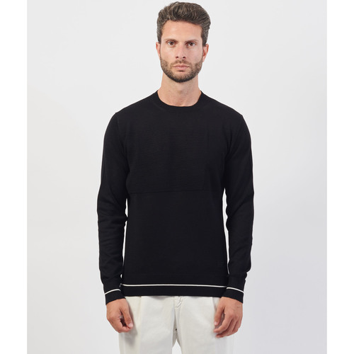 Vêtements Homme Pulls Yes Zee Pull col rond homme  en viscose Noir