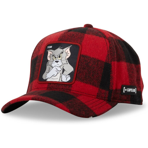 Accessoires textile Casquettes Capslab Casquette trucker avec filet finitions premium Tom et Jerry Rouge