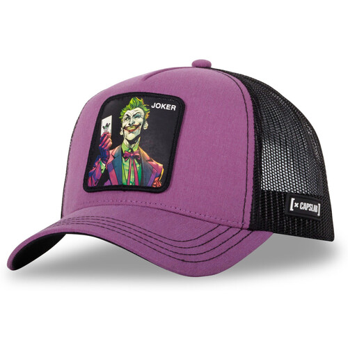 Accessoires textile Casquettes Capslab Casquette homme trucker effet bamboo Dc comics Clown Violet