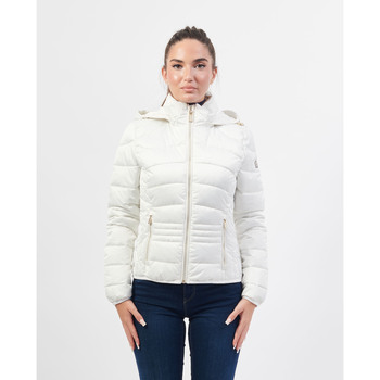 Vêtements Femme Blousons Yes Zee Doudoune femme  à capuche Blanc