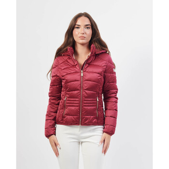 Vêtements Femme Blousons Yes Zee veste matelassée fuchsia à capuche Violet