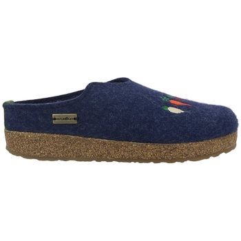 Chaussures Femme Chaussons Haflinger GRIZZLY RUBLI Bleu