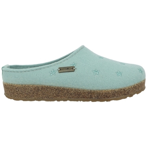 Chaussures Femme Chaussons Haflinger GRIZZLY STELLINE Bleu