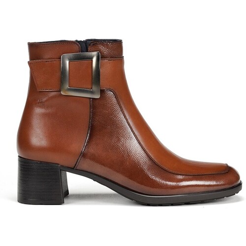 Chaussures Femme Bottines Dorking BOTÍN MARRÓN DE PIEL  IKIA D-9199 Marron