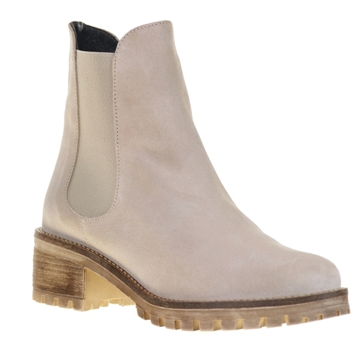 Chaussures Femme Bottines Qootum 14120 Beige