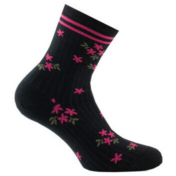 Sous-vêtements Femme Chaussettes Kindy Mi-chaussettes en coton Liberty  MADE IN FRANCE Noir