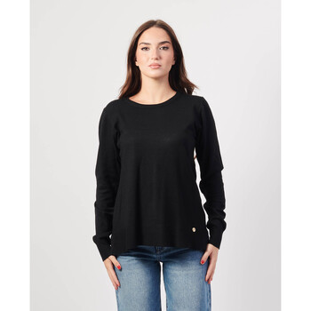 Vêtements Femme Pulls Yes Zee Pull femme  noir en viscose mélangée Noir