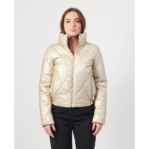 Vêtements Femme Blousons Yes Zee Veste matelassée courte Beige