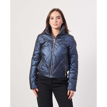 Vêtements Femme Blousons Yes Zee Veste matelassée courte Bleu