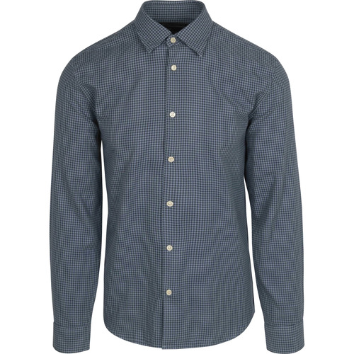 Vêtements Homme Chemises manches longues Marc O'Polo Chemise à Carreaux Bleu Bleu