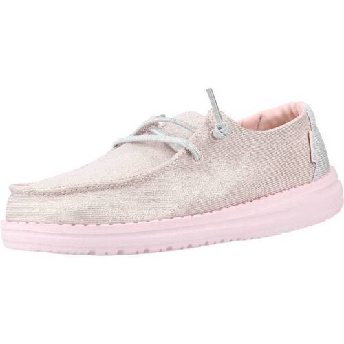 Chaussures Fille Baskets mode HEYDUDE WENDY YOUTH Rose