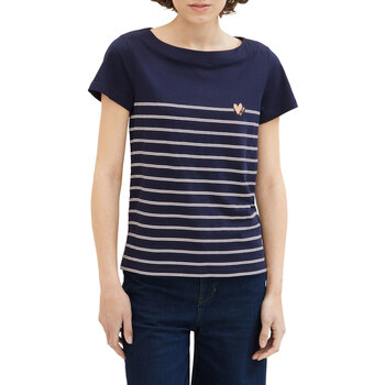 Vêtements Femme T-shirts & Polos Tom Tailor Tee-shirt manches courtes  Captain Blue Bleu