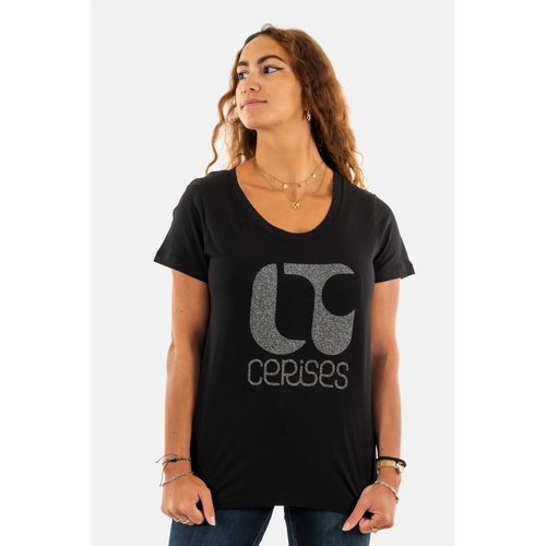 Vêtements Femme T-shirts manches courtes Le Temps des Cerises ftaolo0000000mc242 Noir