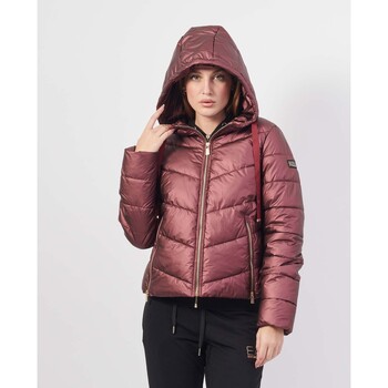 Vêtements Femme Blousons Yes Zee veste courte matelassée à capuche Bordeaux