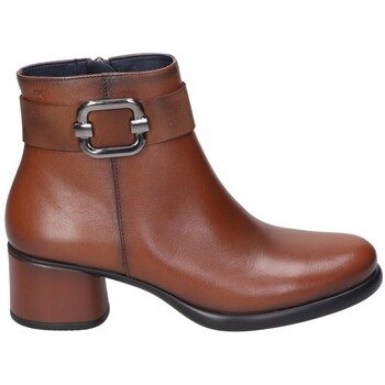 Chaussures Femme Bottines Dorking BOTÍN DE PIEL CON TACÓN CUERO  MACY D9369 Marron