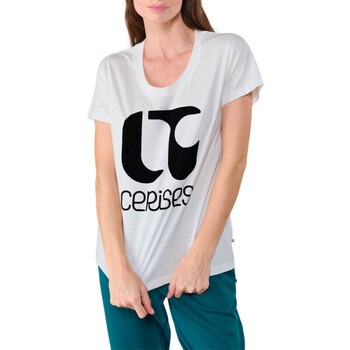 Vêtements Femme T-shirts manches courtes Le Temps des Cerises 170698VTAH24 Blanc