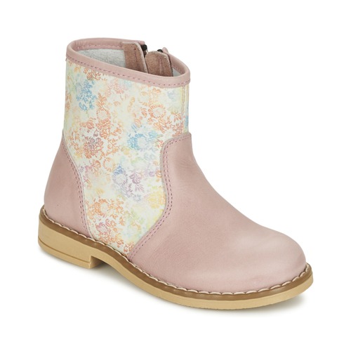 Chaussures Fille Boots Citrouille et Compagnie OUGAMO LIBERTY Rose / Flowercolor