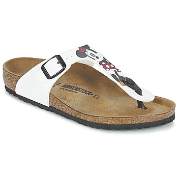 Chaussures Enfant Tongs Birkenstock GIZEH Blanc / Rouge