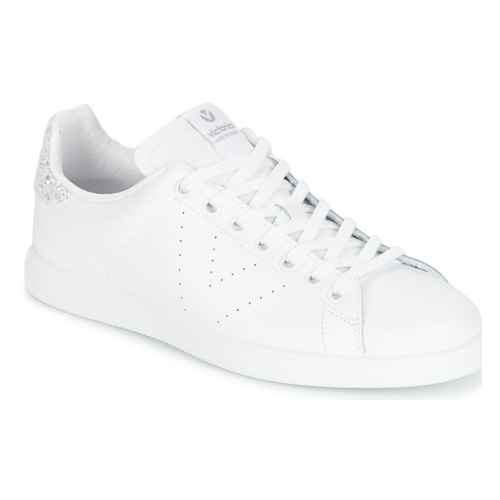 Chaussures Femme Baskets basses Victoria DEPORTIVO BASKET PIEL Blanc / Argenté