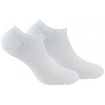 Sous-vêtements Femme Chaussettes Kindy Lot de 2 paires de chaussettes invisibles pur coton femme Blanc