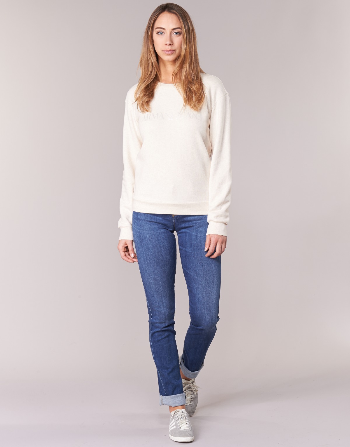 Vêtements Femme Jeans droit Armani jeans HOUKITI Bleu