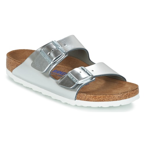 Chaussures Femme Mules Birkenstock ARIZONA SFB Argenté