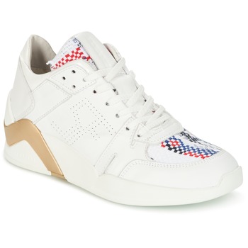 Chaussures Femme Baskets montantes Serafini CHICAGO Blanc / Doré