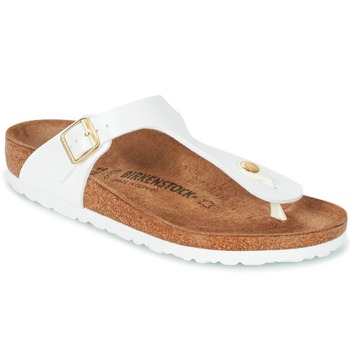 Chaussures Femme Tongs Birkenstock GIZEH Blanc / Doré