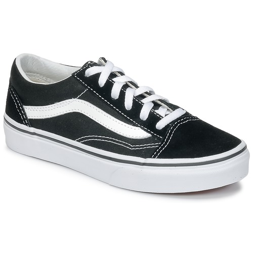 Chaussures Enfant Baskets basses Vans OLD SKOOL Noir / Blanc