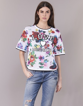 Vêtements Femme Tops / Blouses Love Moschino W4G2801 Blanc / Multicolore