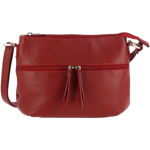 Sacs Femme Sacs Dupond Durand BRAHMA petit sac bandoulière en cuir Rouge