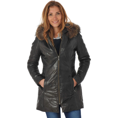 Vêtements Femme Vestes en cuir / synthétiques Rose Garden APENE FUR SHEEP AOSTA REDDISH BROWN FOURRURE FAUVE Marron