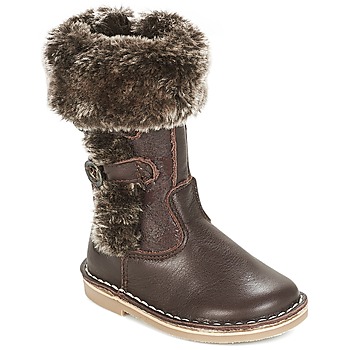 Chaussures Fille Bottes ville Citrouille et Compagnie HOSY Marron