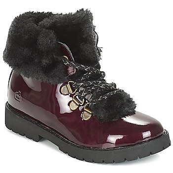 Chaussures Fille Boots Citrouille et Compagnie JUTTER Bordeau Vernis